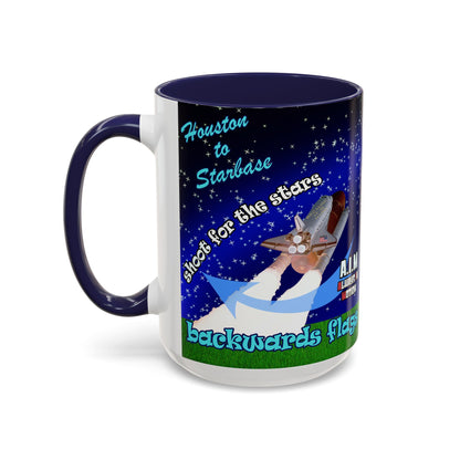 shoot for the stars - Accent Mug ('snoops' background)