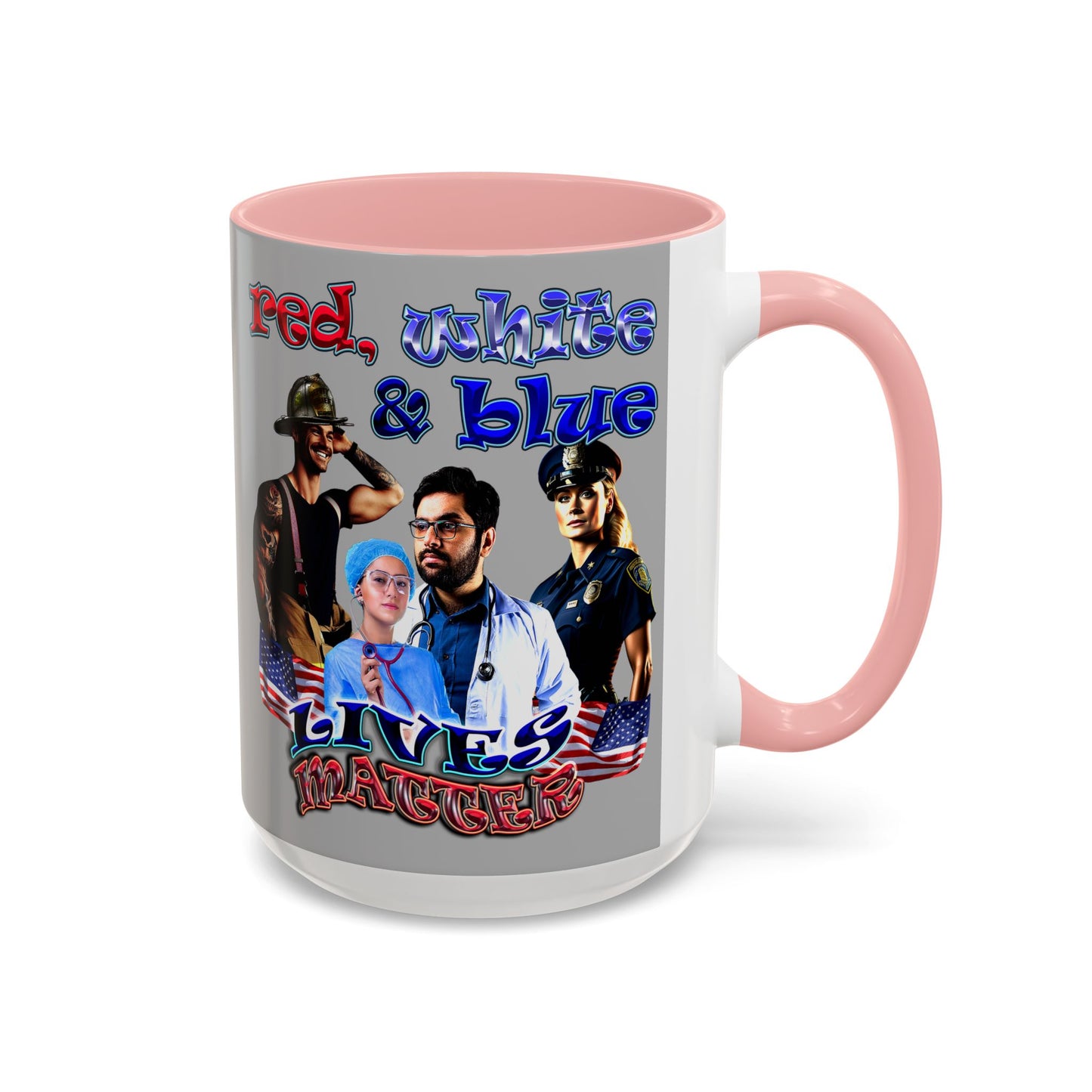 rw&b lives matter - Accent Mug (light grey)