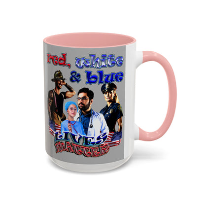 rw&b lives matter - Accent Mug (light grey)