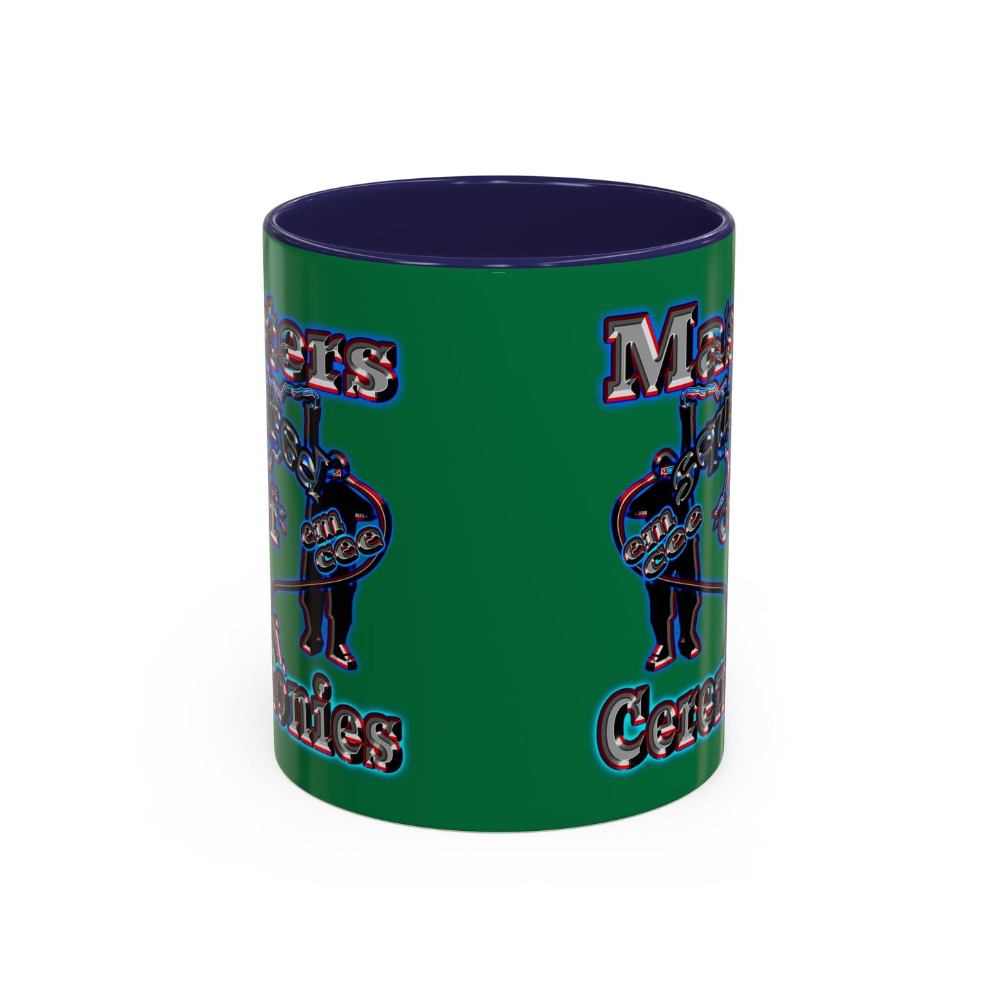 em cee squared - Accent Mug (dark green)