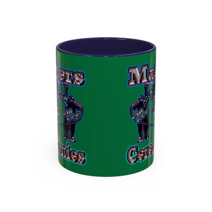 em cee squared - Accent Mug (dark green)