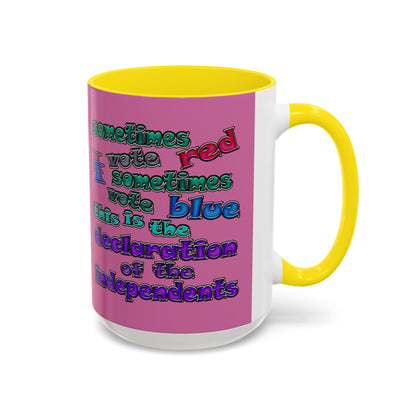 declaration of the independents - Accent Mug (light pink)