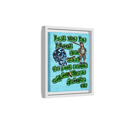 og - framed canvas art (faded blue)