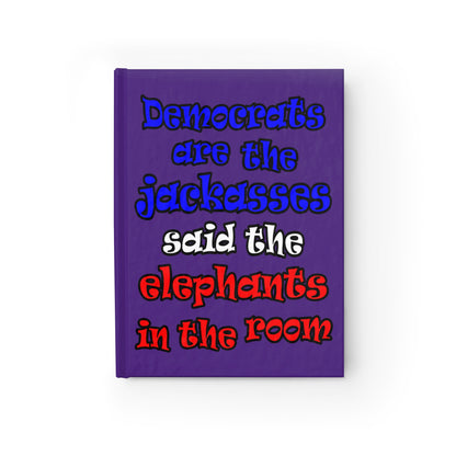donkeys and elephants - journal-blank (purple)