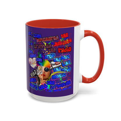 drop the beat - Accent Mug (purple)