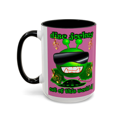 disc jockey - Accent Mug (light pink)