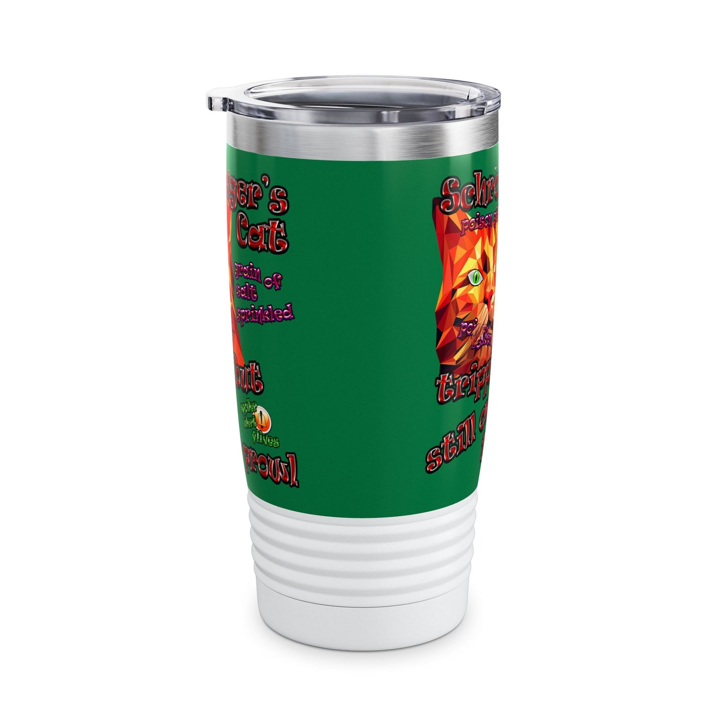 schrodinger's cat - Ringneck Tumbler, 20oz (dark green)