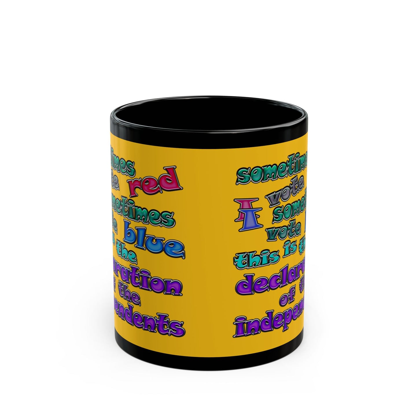 declaration of the independents - Black Mug (yellow)