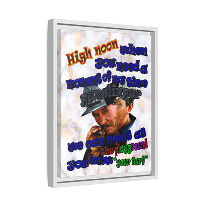 high noon - framed canvas art (white marble)