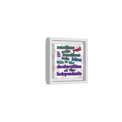 declaration of the independents - framed canvas art (white marble)