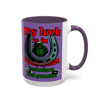 my luck - Accent Mug (light purple)