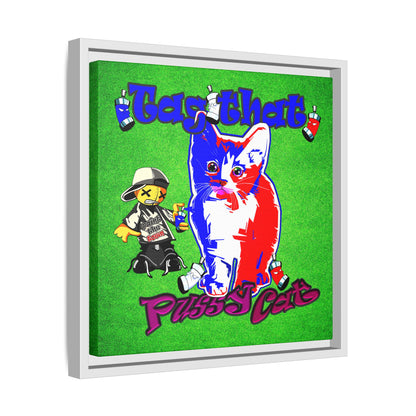 tag that - framed canvas art (green turf)