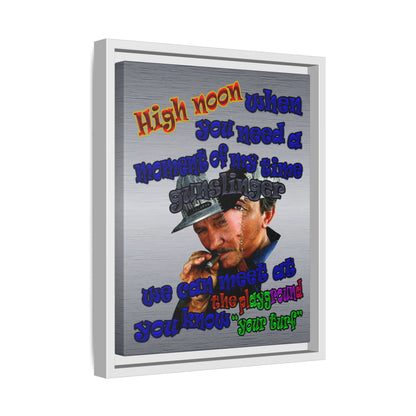 high noon - framed canvas art (brushed nickel)