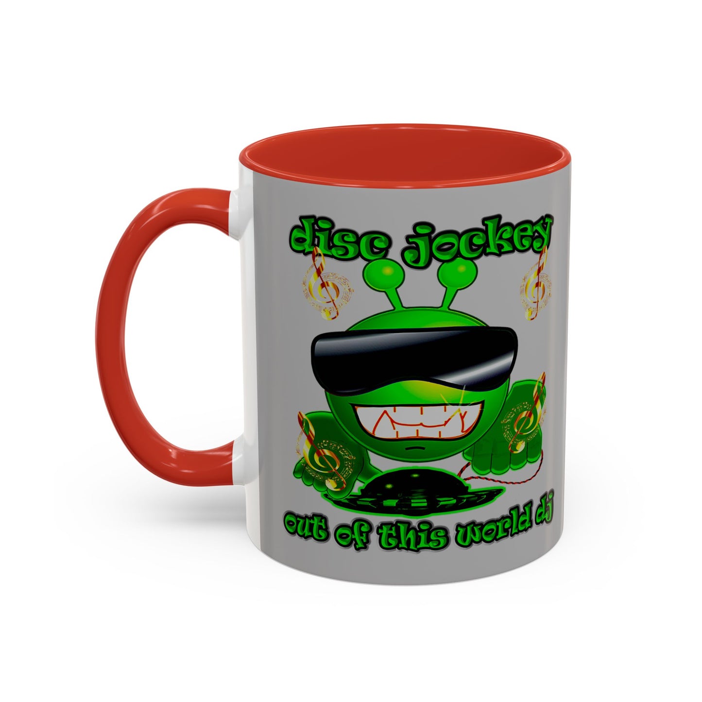 disc jockey - Accent Mug (light grey)