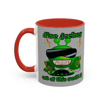 disc jockey - Accent Mug (light grey)