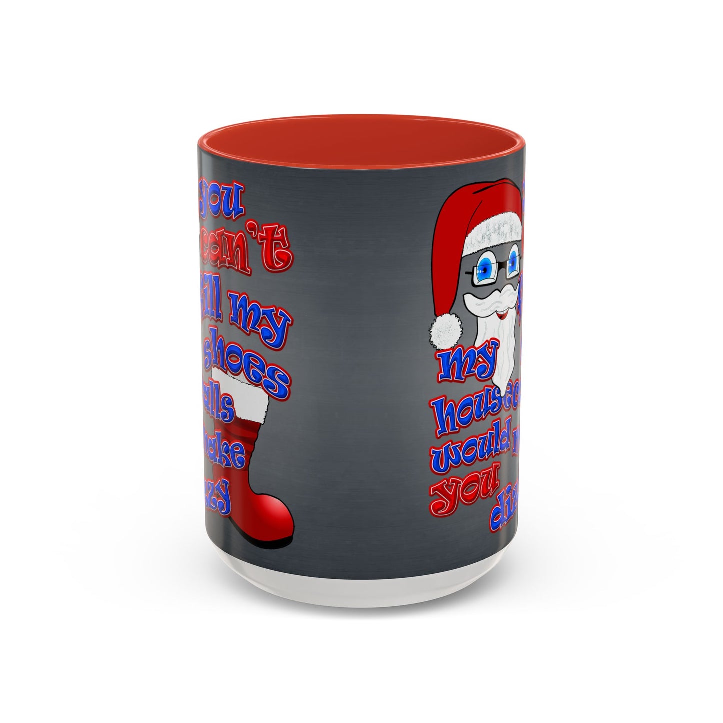 santa's shoes - Accent Mug (grey-light grey)