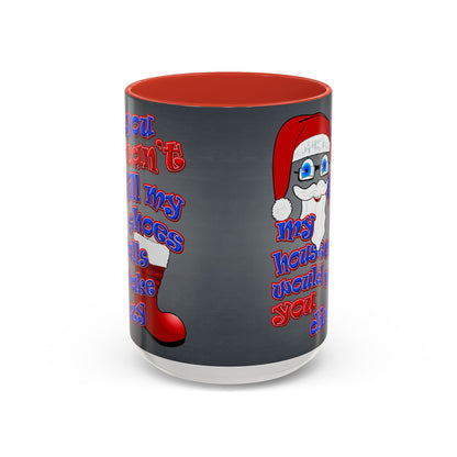 santa's shoes - Accent Mug (grey-light grey)