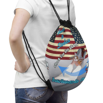 shoot for the stars - Drawstring Bag (brushed nickel)