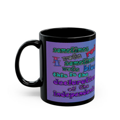 declaration of the independents - Black Mug (light blue-purple wave)