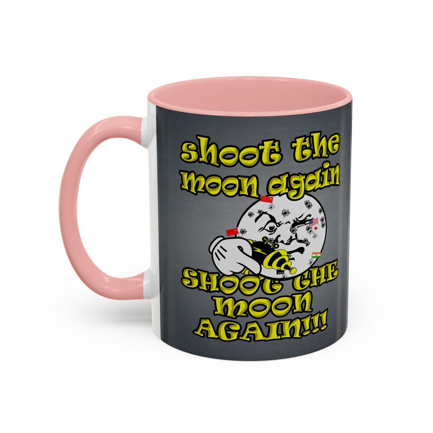 shoot the moon again - Accent Mug (grey-light grey)