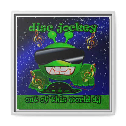disc jockey - framed canvas art ('snoops' background)