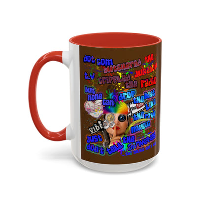 drop the beat - Accent Mug (brown)
