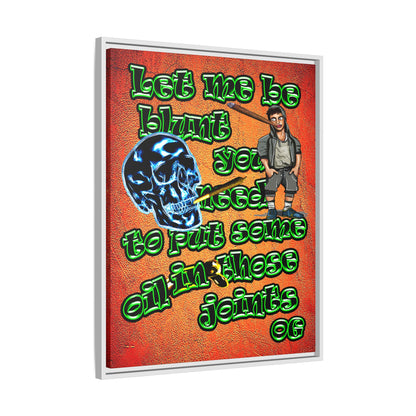 og - framed canvas art (burnt orange)