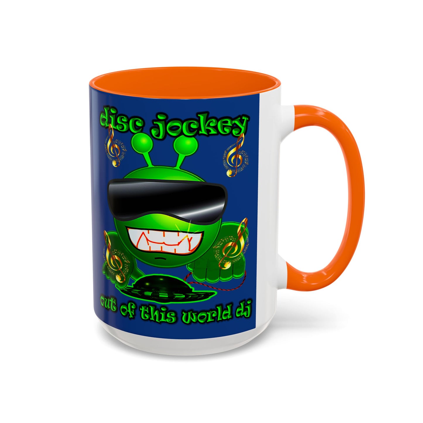 disc jockey - Accent Mug (dark blue)