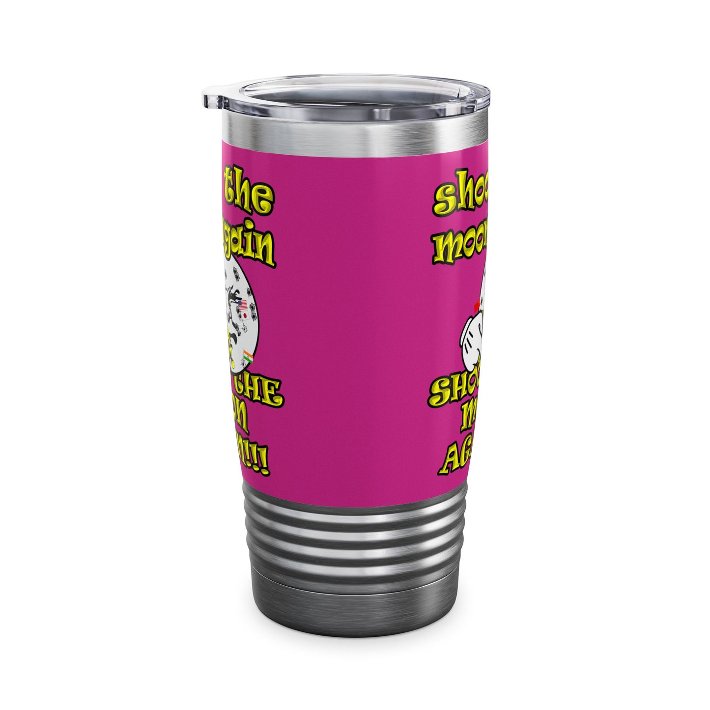 shoot the moon again - Ringneck Tumbler, 20oz (pink)