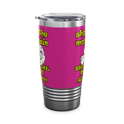 shoot the moon again - Ringneck Tumbler, 20oz (pink)