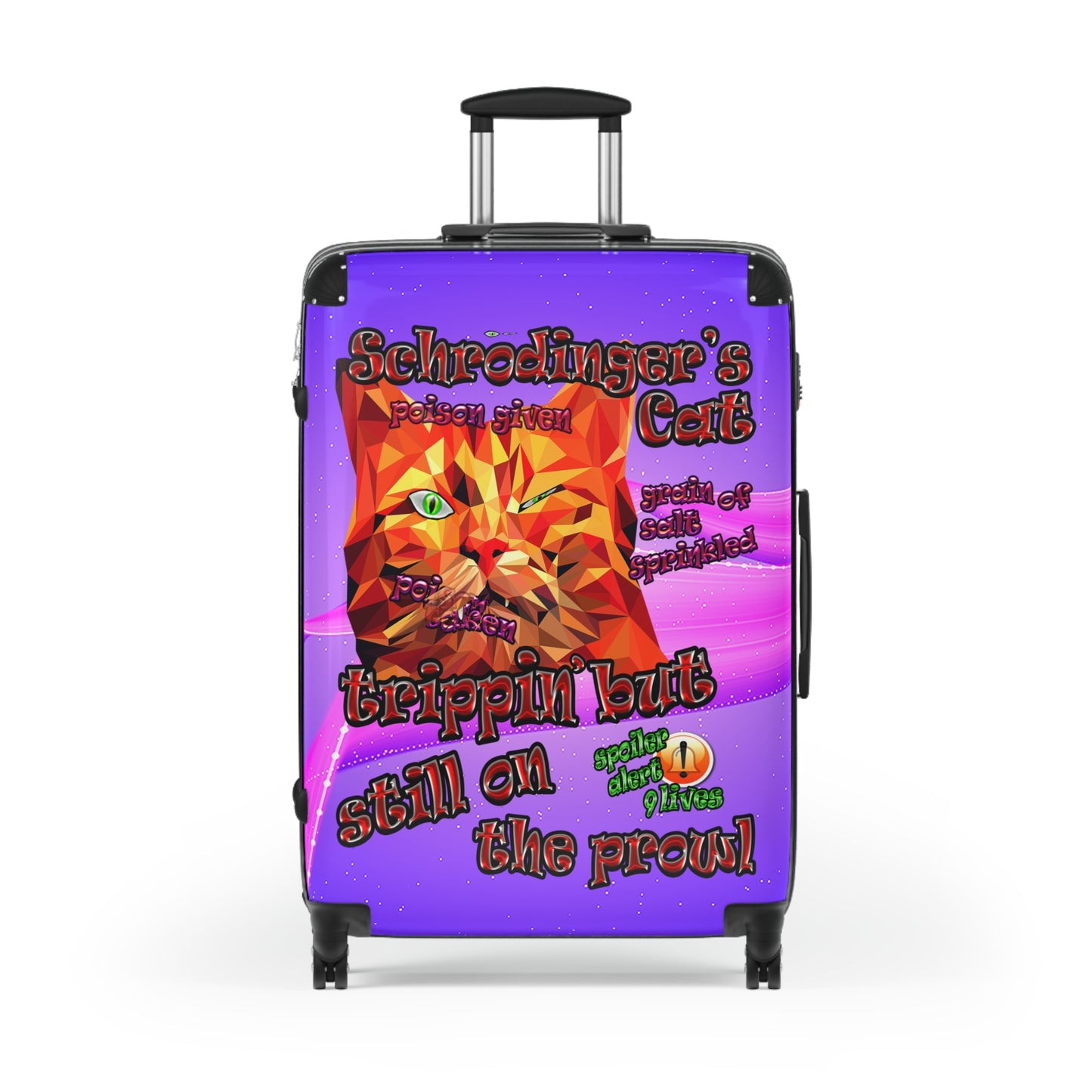 schrodinger's cat - Suitcase (purple-pink wave)