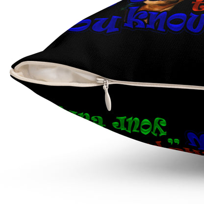 high noon - Spun Polyester Square Pillow - (black)