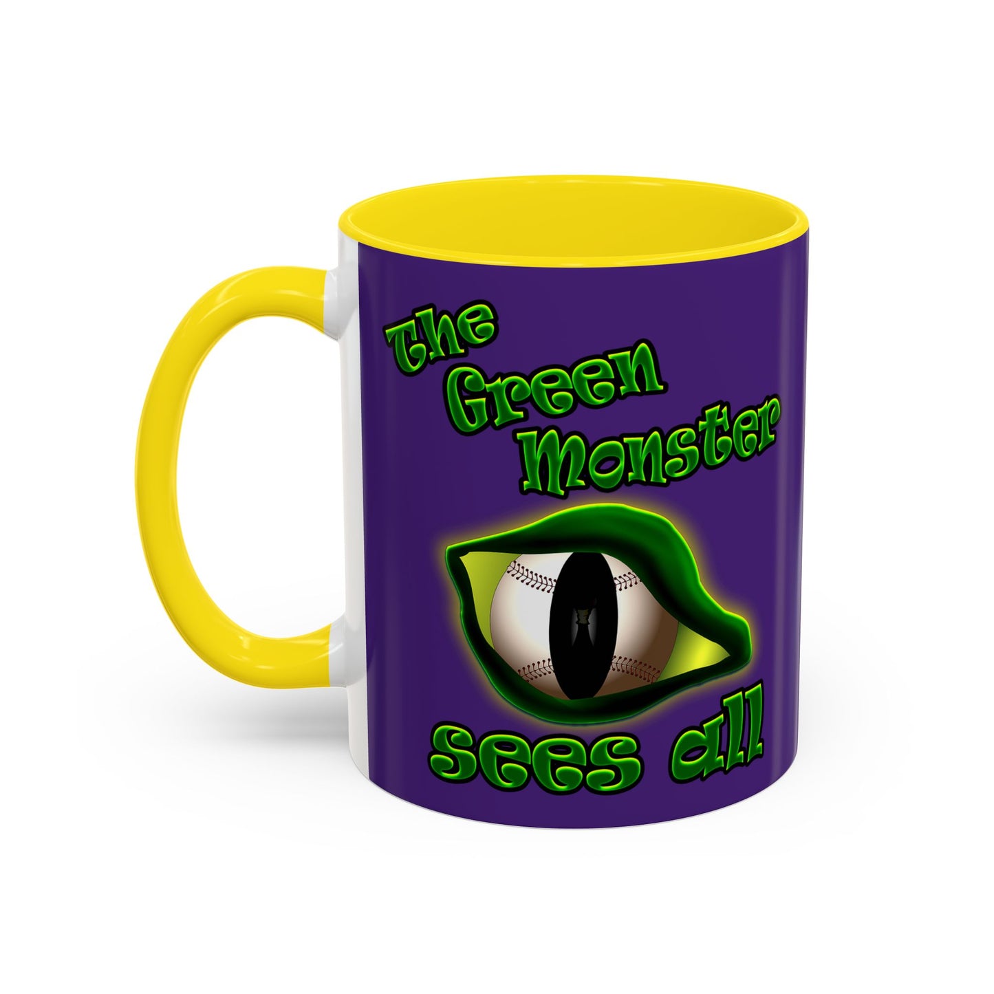 green monster - Accent Mug (purple)