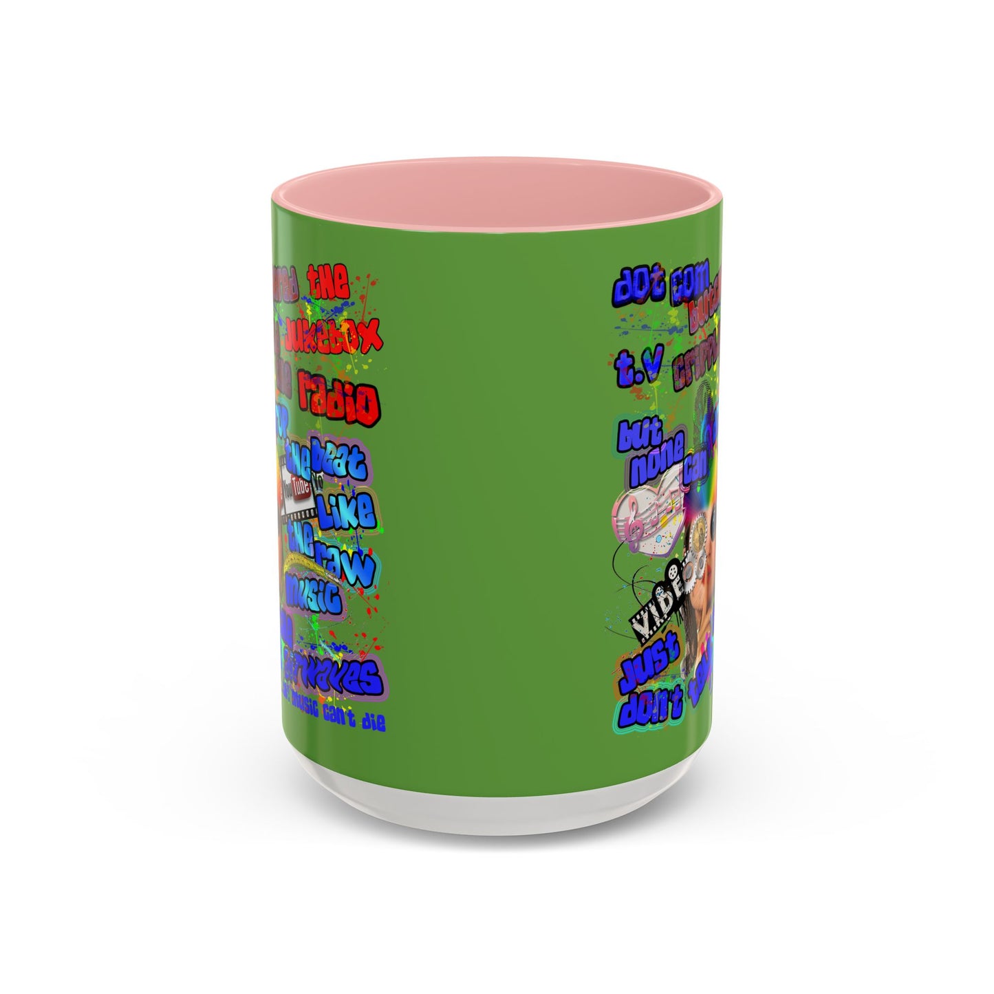 drop the beat - Accent Mug (green)