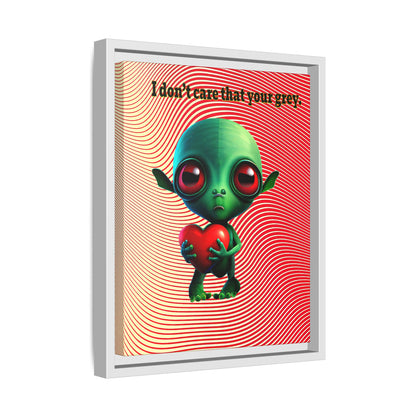 I don't care that your grey - framed canvas art (yellow-orange wave)