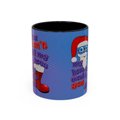 santa's shoes - Accent Mug (light blue-purple wave)