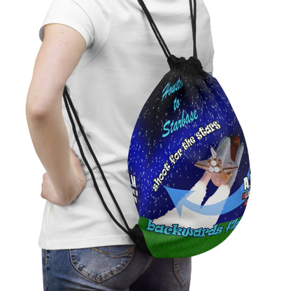 shoot for the stars - Drawstring Bag ('snoops' background)