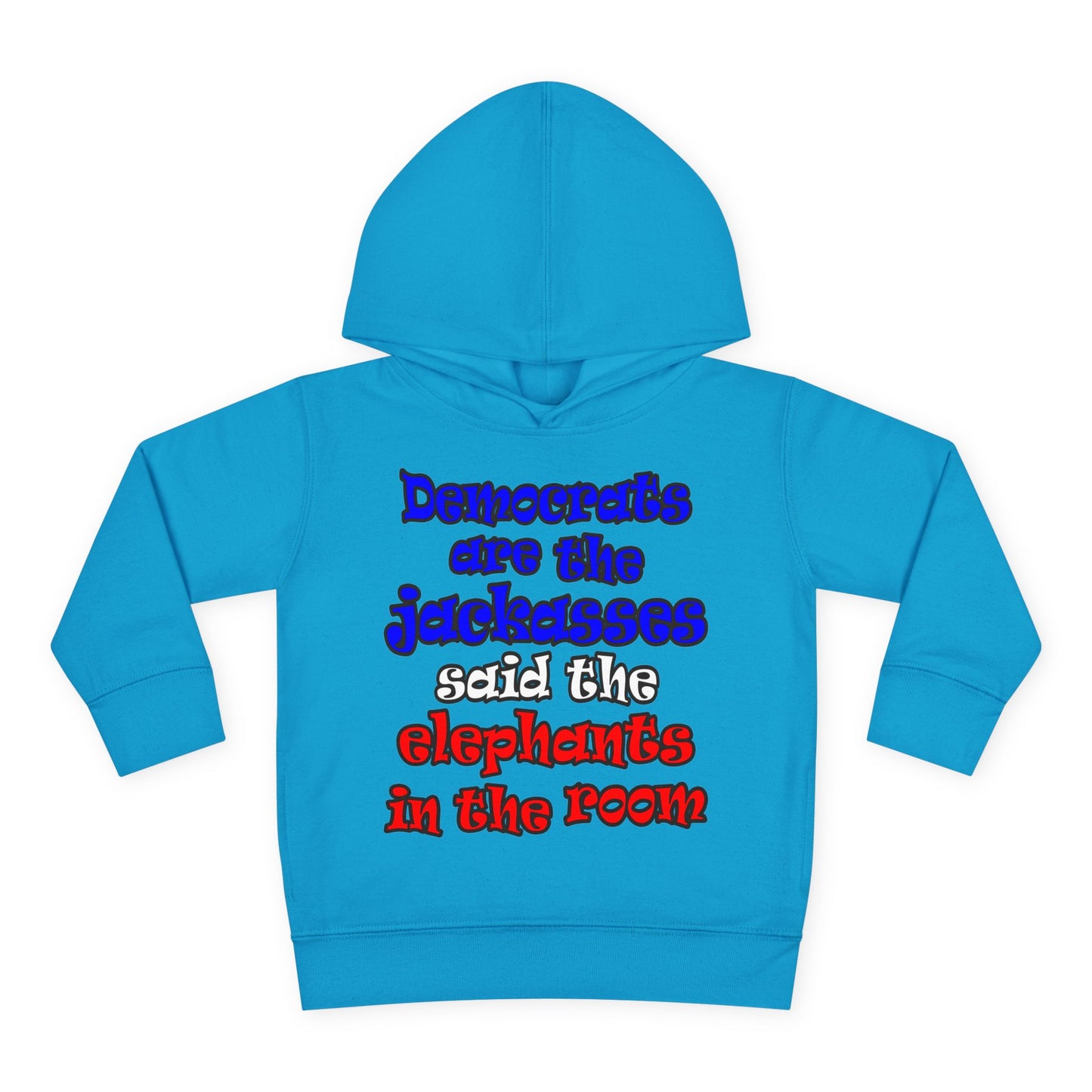 donkeys and elephants - Toddler Pullover Fleece Hoodie