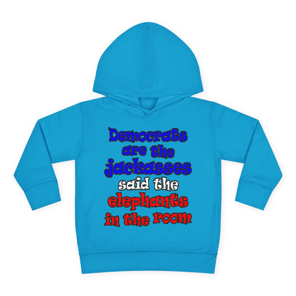 donkeys and elephants - Toddler Pullover Fleece Hoodie