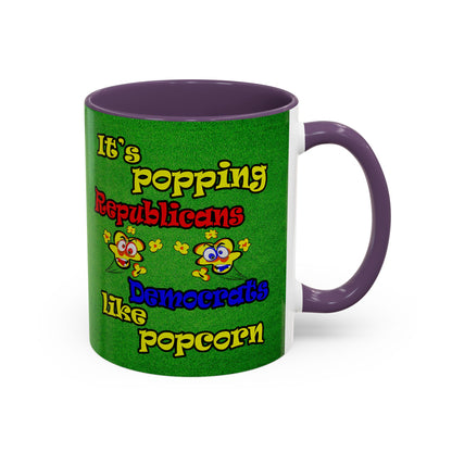 popping like popcorn - Accent Mug (green turf)