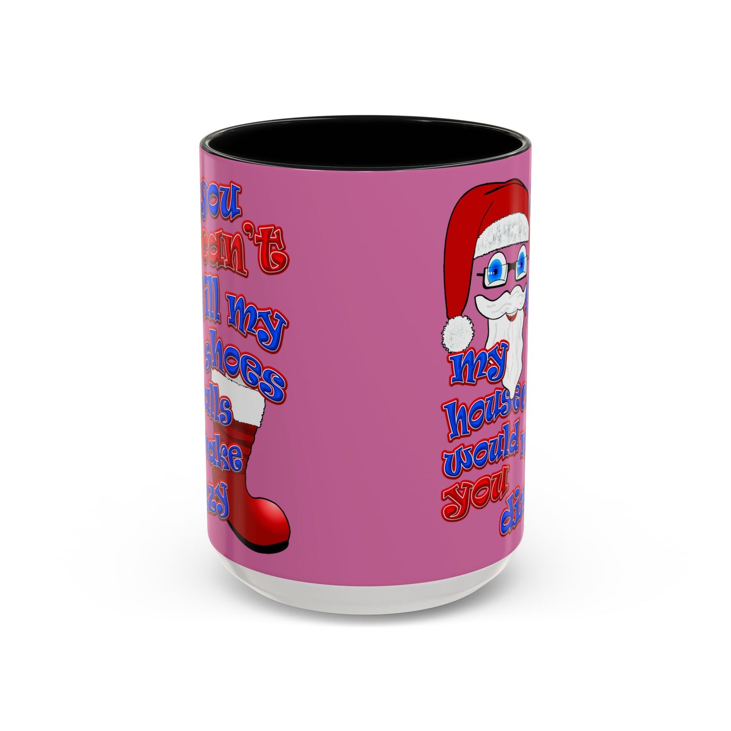 santa's shoes - Accent Mug (light pink)
