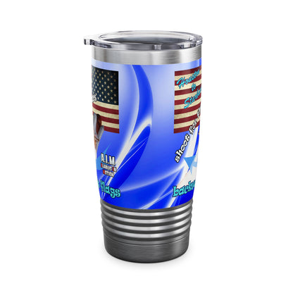 shoot for the stars - Ringneck Tumbler, 20oz (blue-white wave)