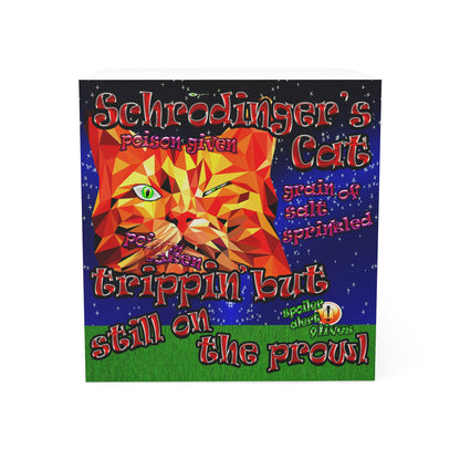 schrodinger's cat - note cube ('snoops' background)