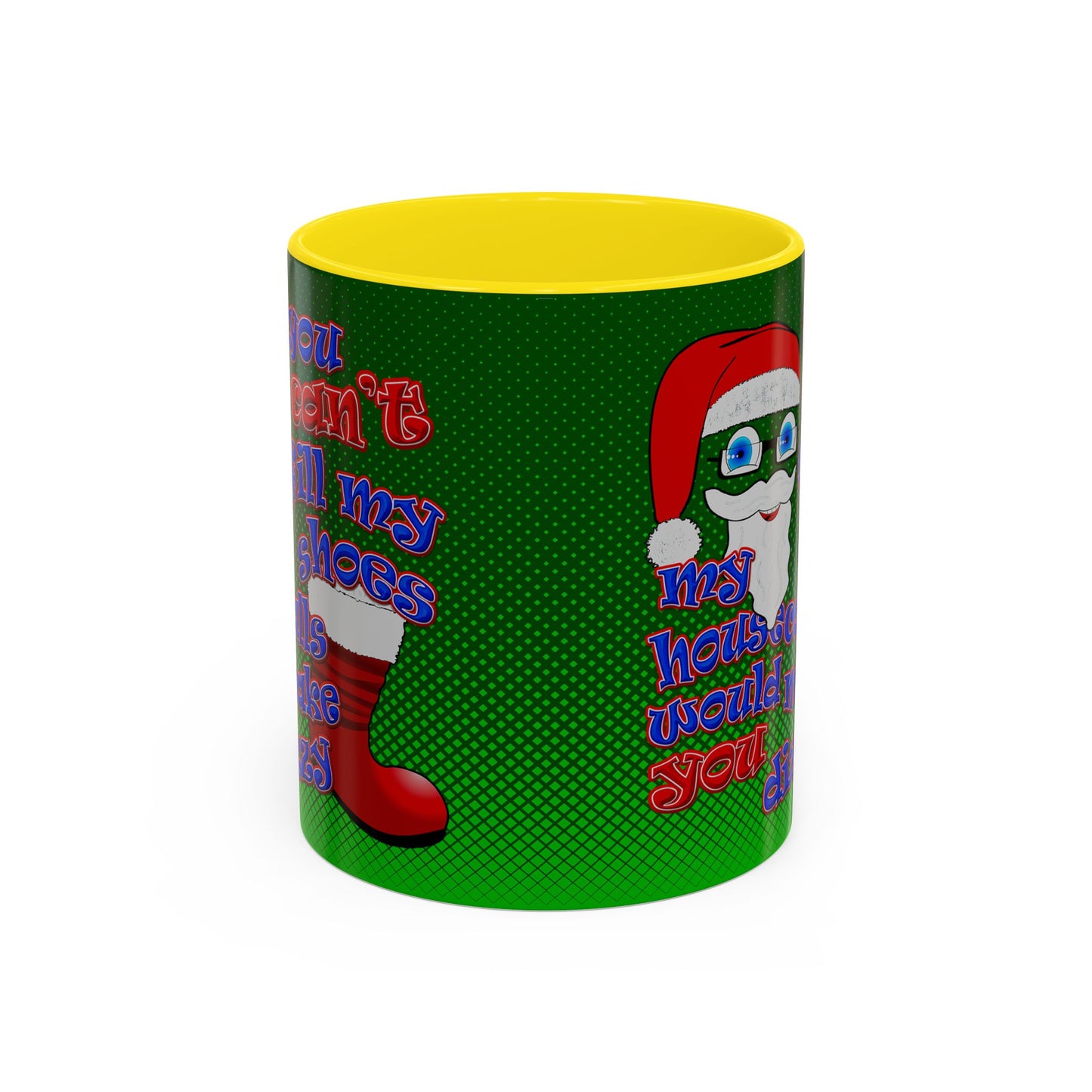 santa's shoes - Accent Mug (logo green)