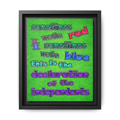 declaration of the independents - framed canvas art (green turf)