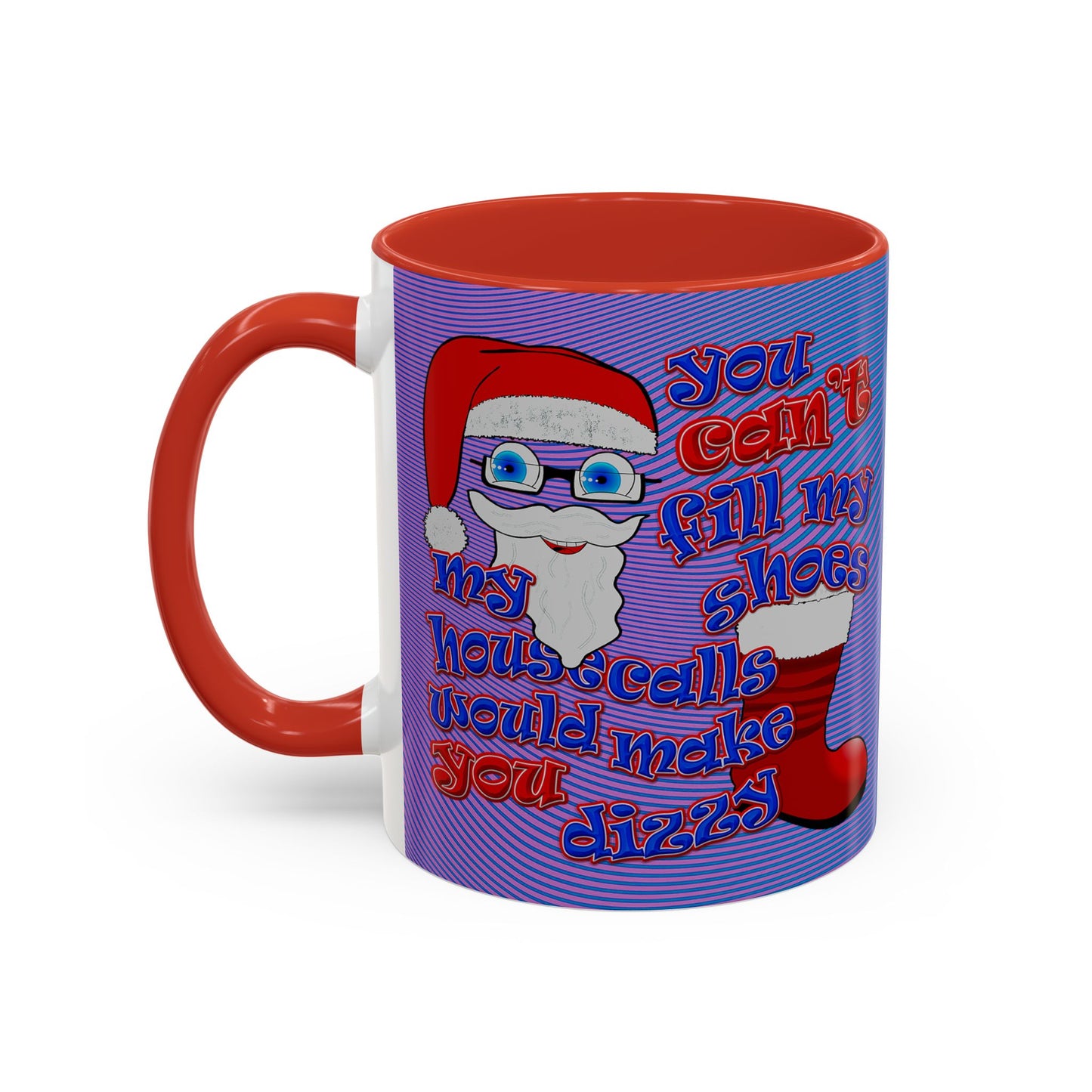 santa's shoes - Accent Mug (light blue-purple wave)