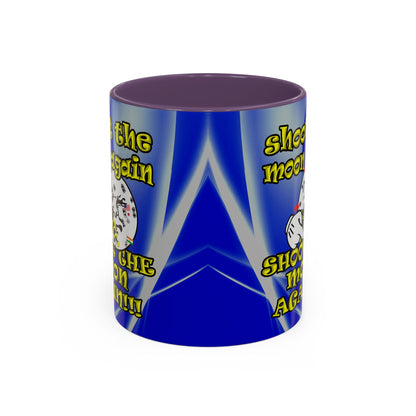 shoot the moon again - Accent Mug (blue-white wave)