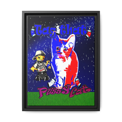 tag that - framed canvas art ('snoops' background)