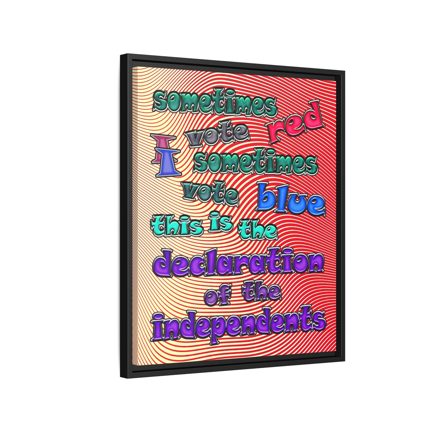 declaration of the independents - framed canvas art (yellow-orange wave)