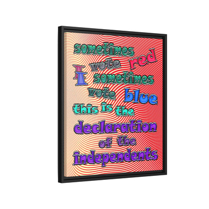 declaration of the independents - framed canvas art (yellow-orange wave)